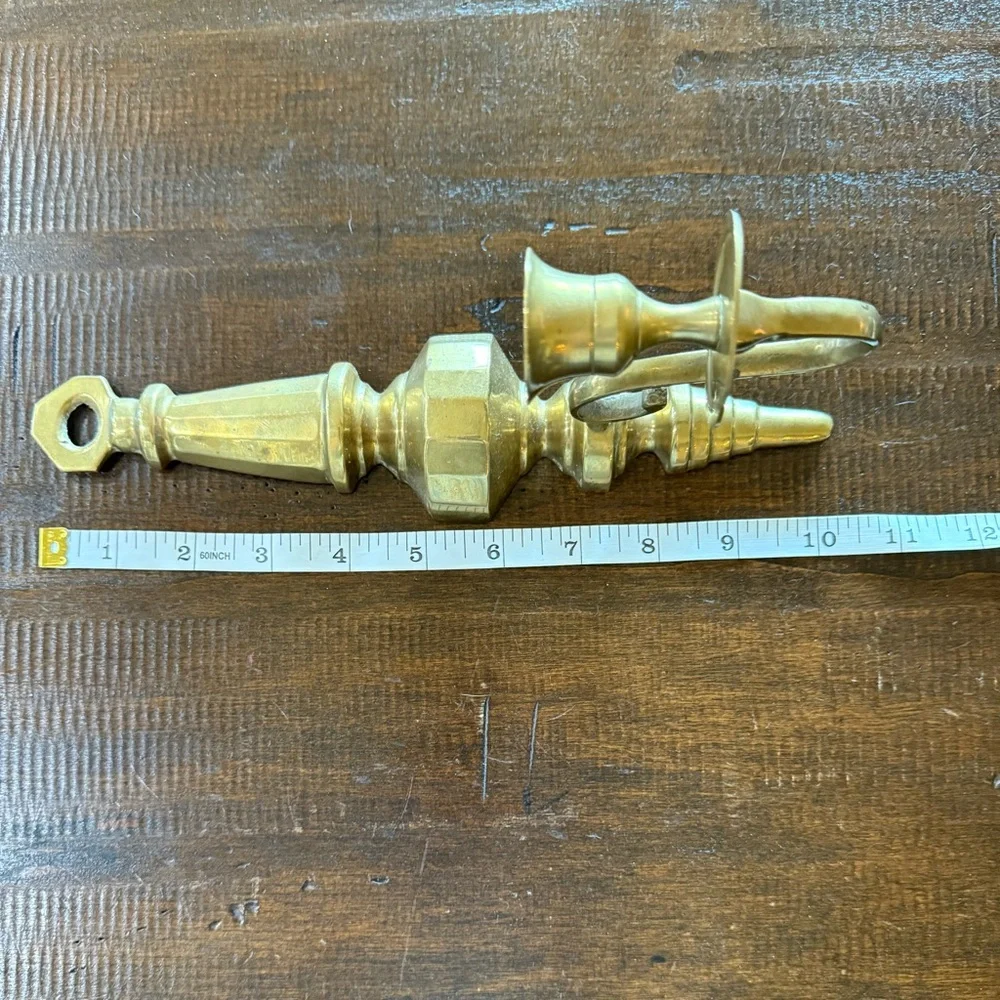 Vintage Solid Brass Wall Sconces (2)